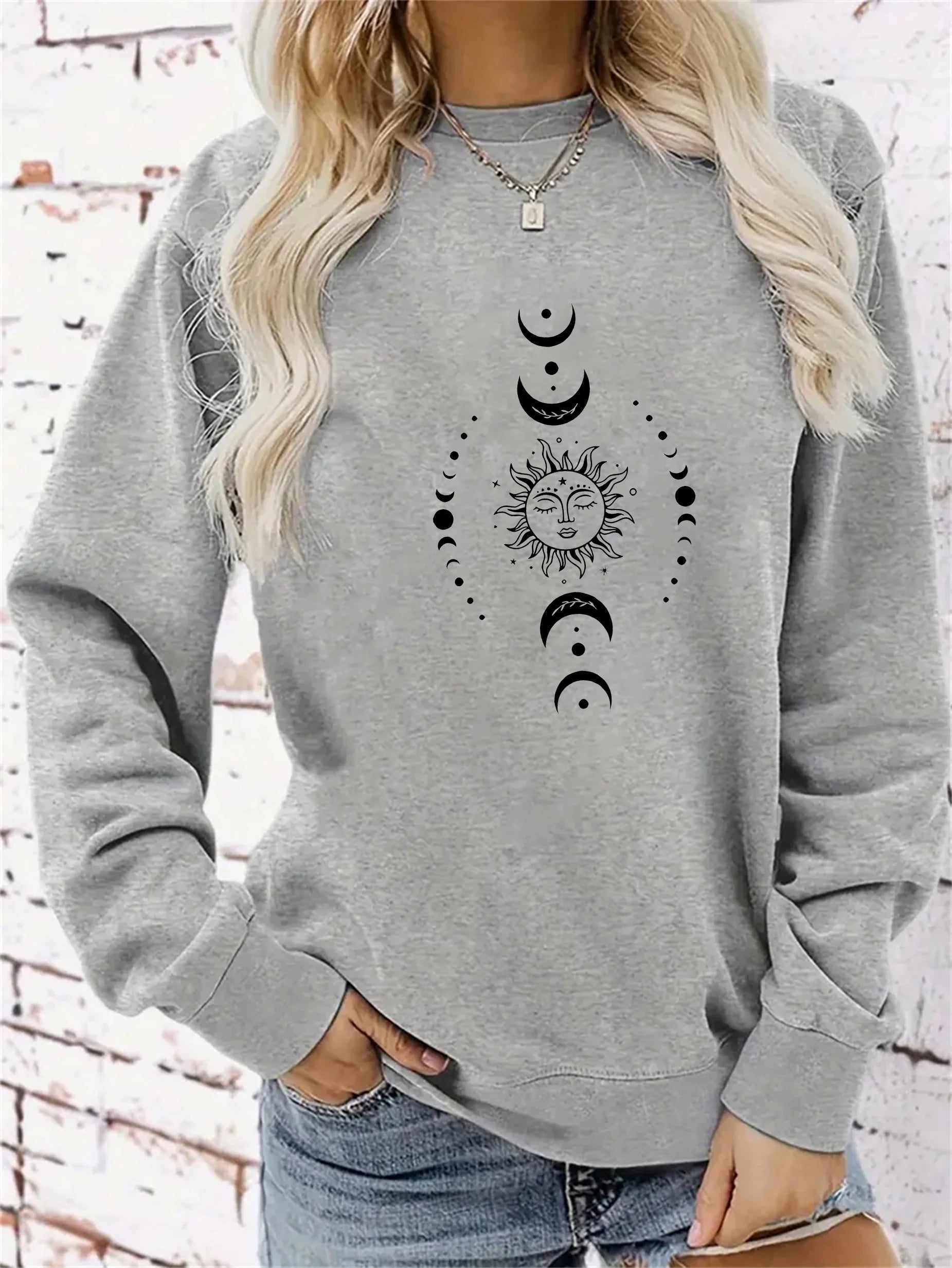 women Hoodies Celestial Moon Sweatshirt Women's Celestial Moon & Stars