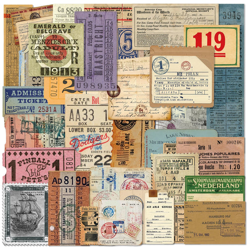 100 Pcs Vintage Aesthetic Stickers Plant Map Theme For Water Bottles Journal Scrapbook Decor