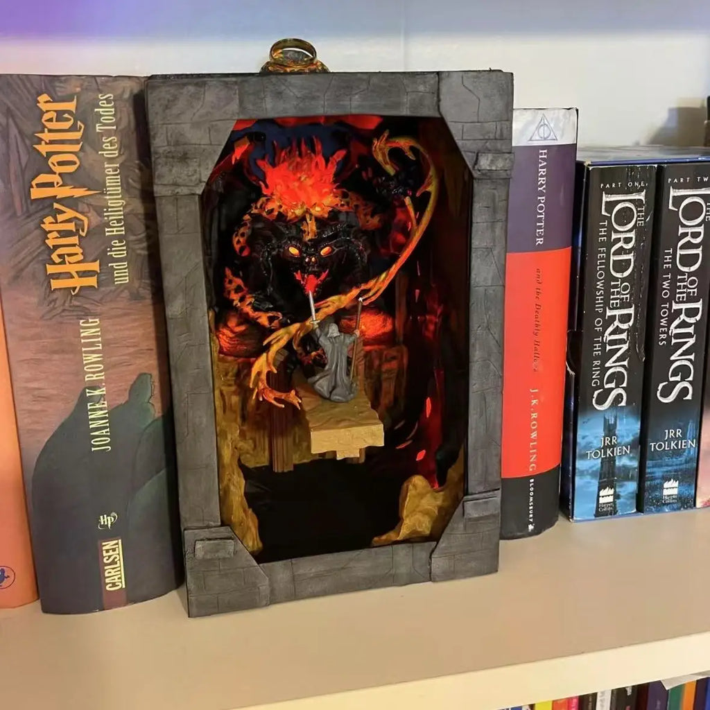 FIT 10367 Balrogs Book Nook Model Building Blocks Creative Bricks Home