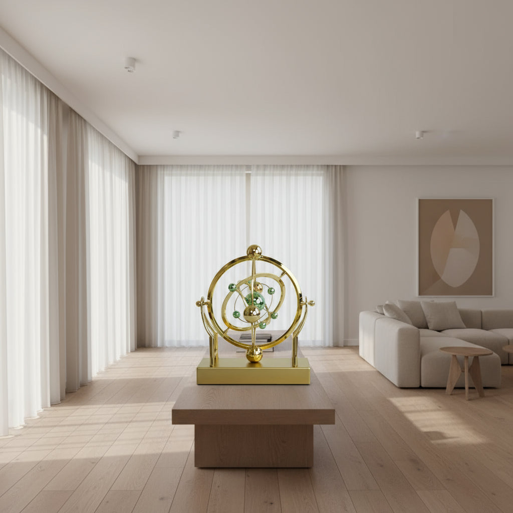 Celestial Orbit Pendulum - Mesmerizing Perpetual Motion Kinetic Desk Sculpture