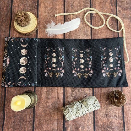 Lunar Phase Tarot Card Storage Pouch Enchanted Shadows
