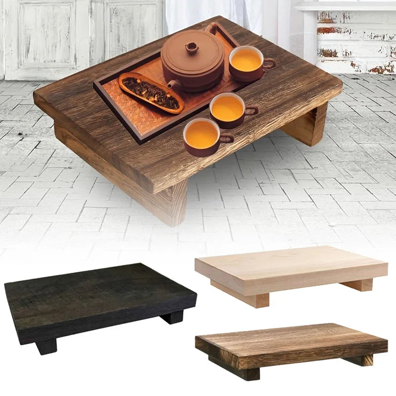 Retro Wooden Bathroom Tray Vanity Hands Soap Scented Candle Storage