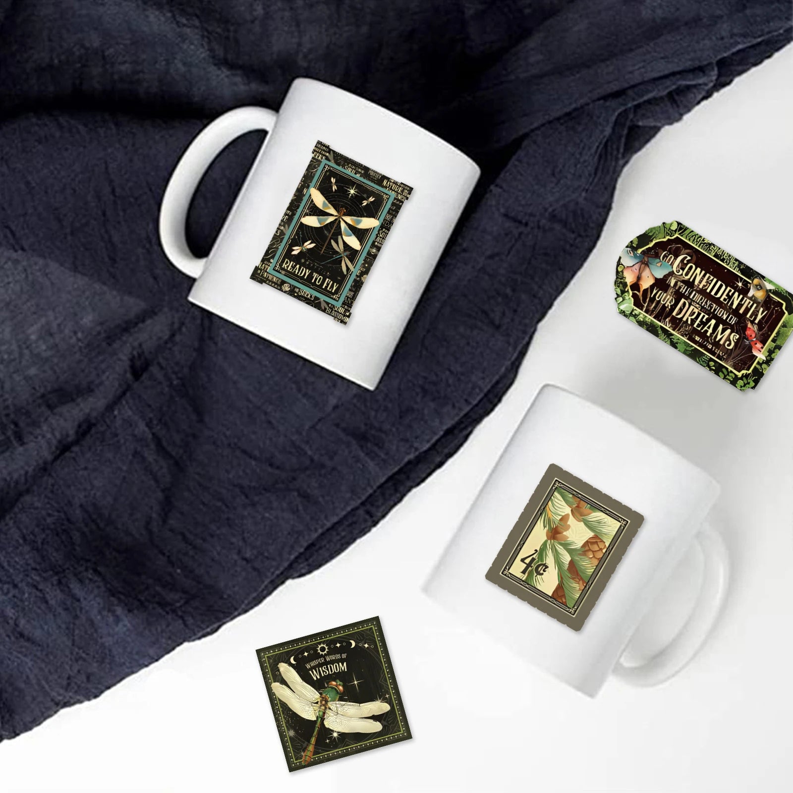 100 Pcs Vintage Aesthetic Stickers Plant Map Theme For Water Bottles Journal Scrapbook Decor