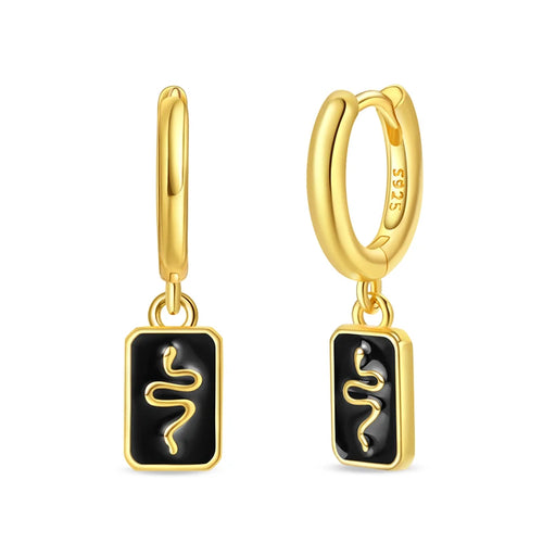 Classic Earrings 925 Silver Stars Moons Pearls Bees Golden Hoop