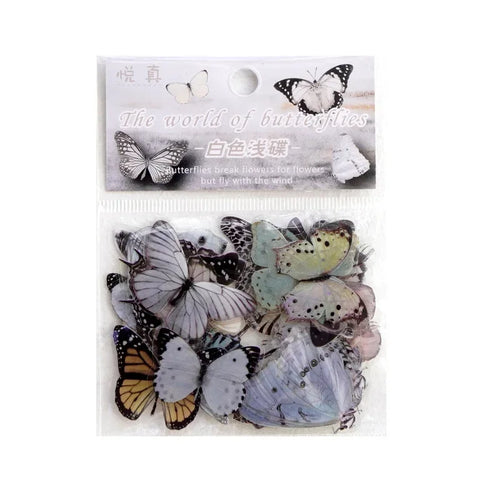 Journamm 40pcs/pack Butterfly Series Stickers Art Collage Junk Journal