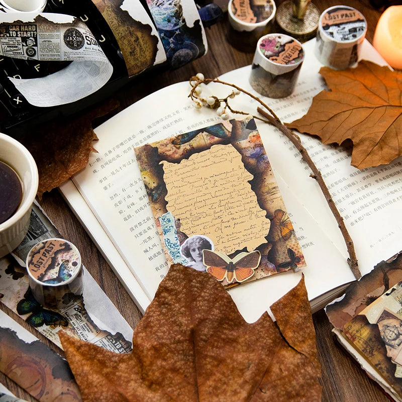 Yoofun 3.5x200cm Original Burning Masking Tape Vintage Burned Border