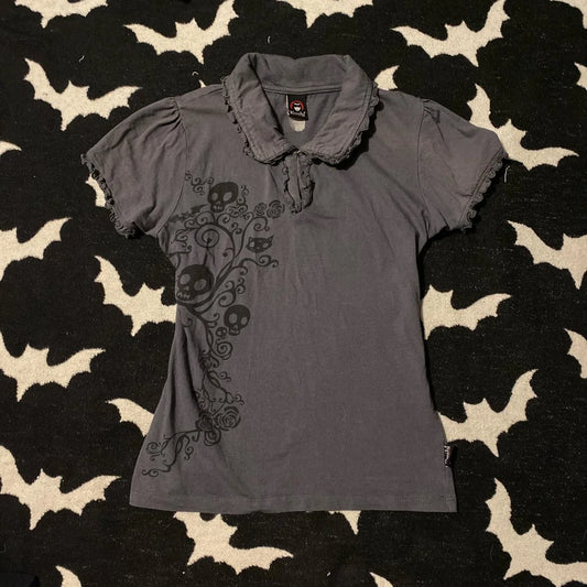 Punk Vintage 2000s Streetwear T shirts Women Clothes Gothic Slim