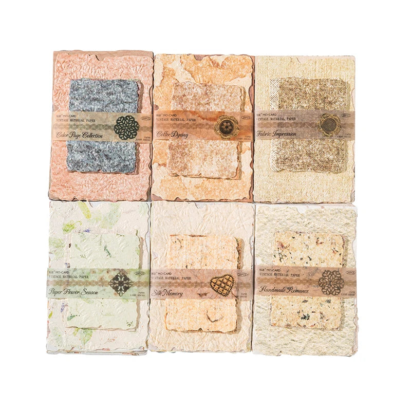28pcs/pack Vintage Reliefs Texture Paper DIY Scrapbooking Collage