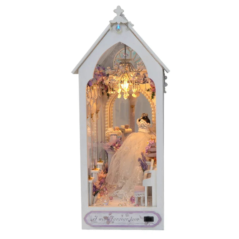 DIY Book Nook Doll House Wooden Case Miniature Furniture Dollhouse