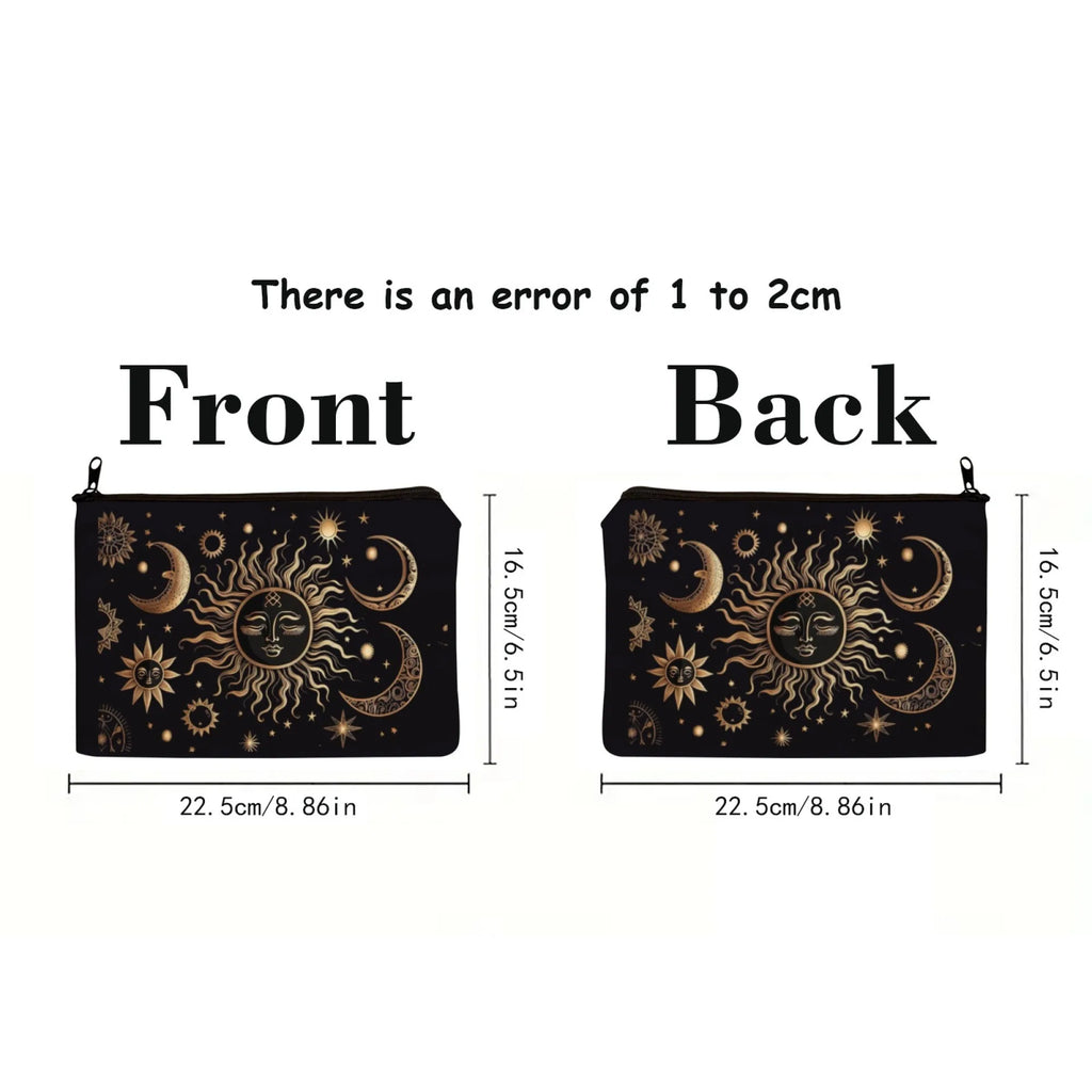 Magic Sun-Moon-Star Cosmetic Bag  Exotic Mystical Vibe Ideal Gift for
