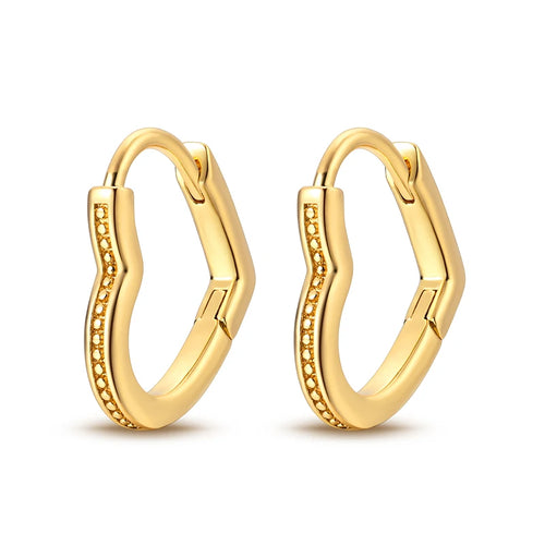 Classic Earrings 925 Silver Stars Moons Pearls Bees Golden Hoop