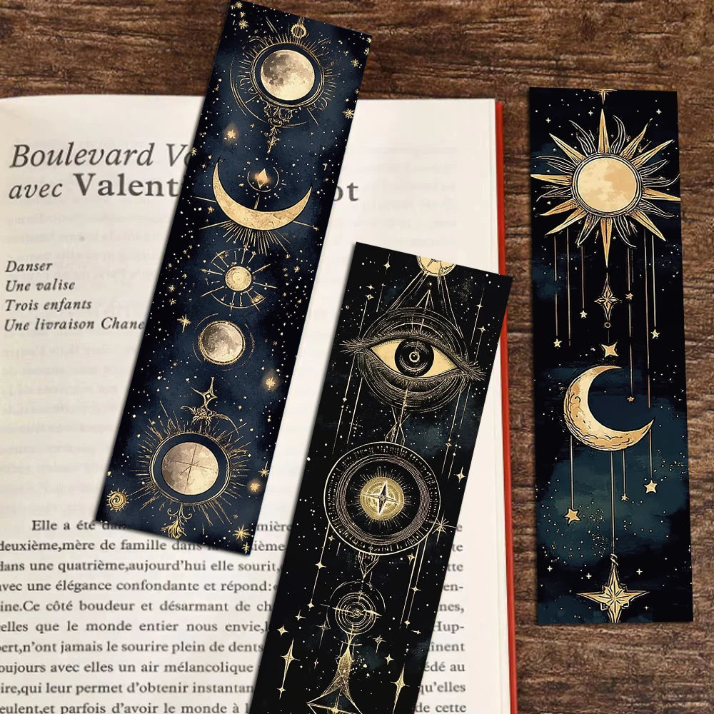 30PCS Mysterious Celestial Body Bookmarks Vintage DIY Page Reading