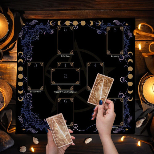 Tarot Table Cloth Gothic Mystic Altar Cover Starry Twelve Constellations Love Career For Tarot Readers