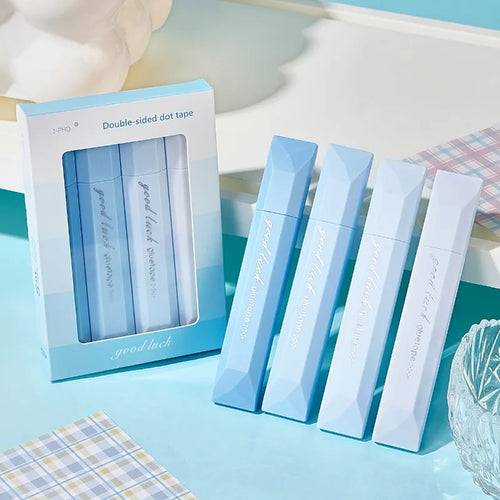 Four Pieces Waterproof Glue Tape For Scrapbooking Durable Adhesive For Paper Crafts Albums