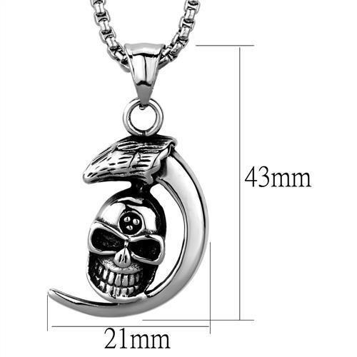 Eternal Skull Necklace - High Polish Stainless Steel