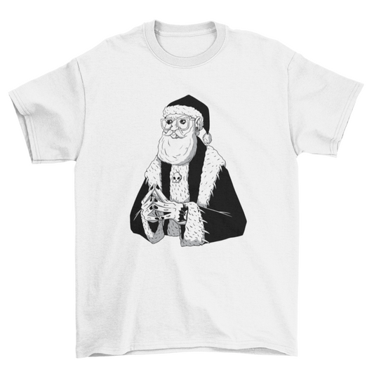 Goth santa claus t-shirt design