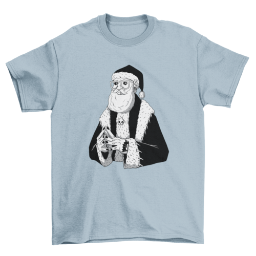 Goth santa claus t-shirt design