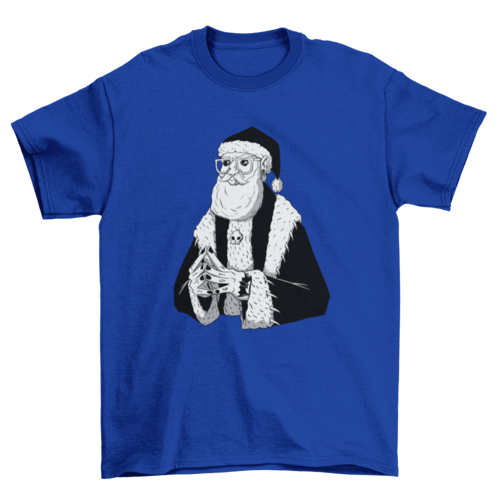 Goth santa claus t-shirt design