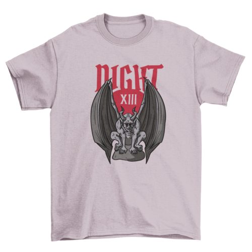 Dark night gargoyle t-shirt design