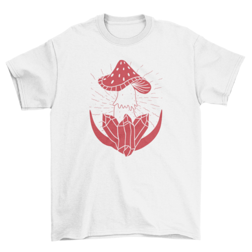 Mushroom and crystals t-shirt