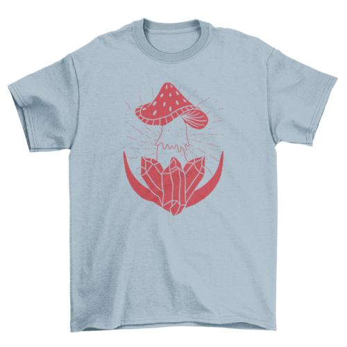 Mushroom and crystals t-shirt