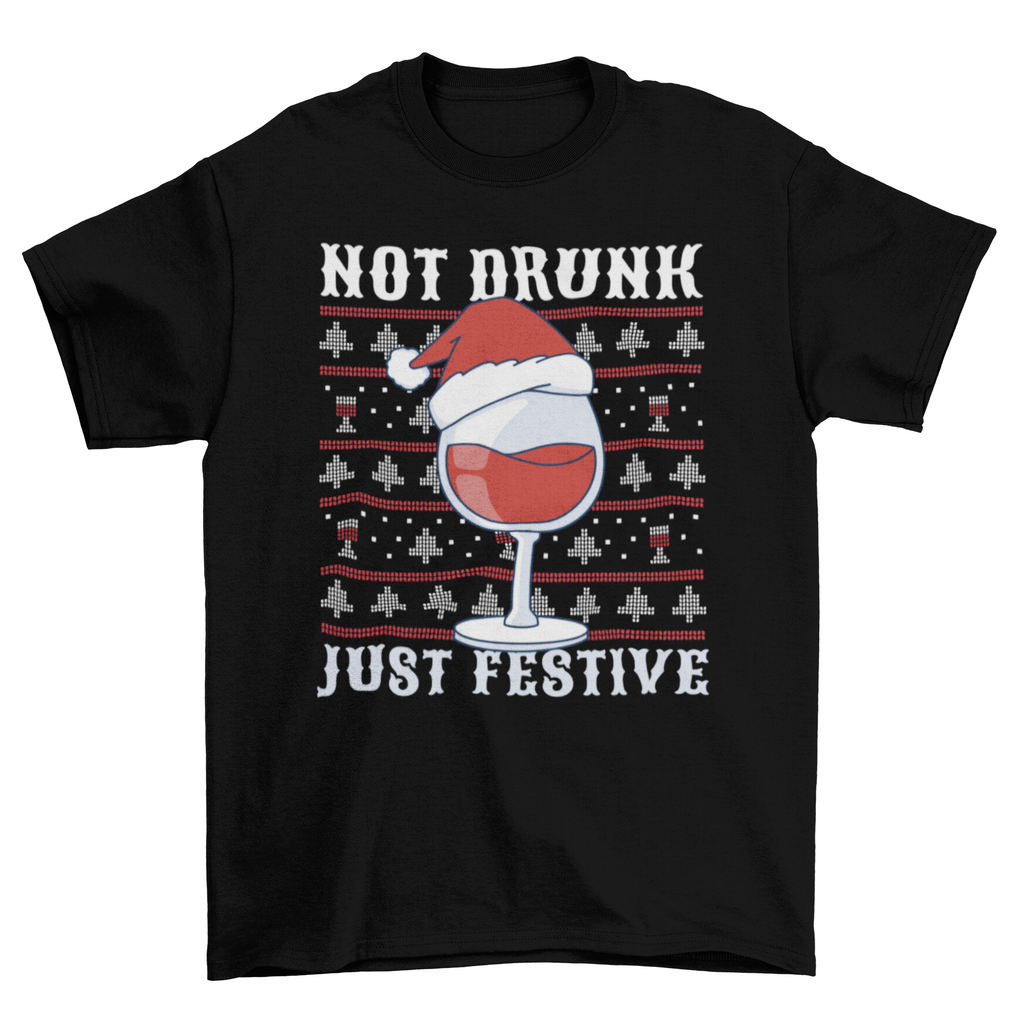 Drunk wine christmas t-shirt design