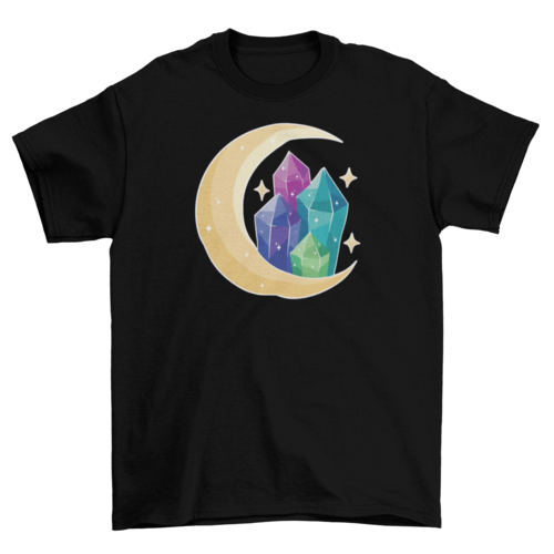 Moon and crystals magical t-shirt