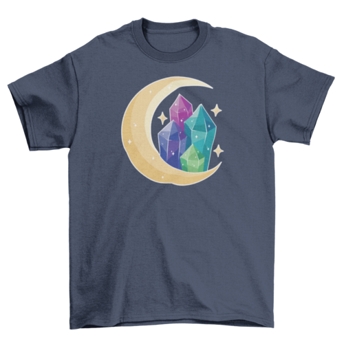 Moon and crystals magical t-shirt