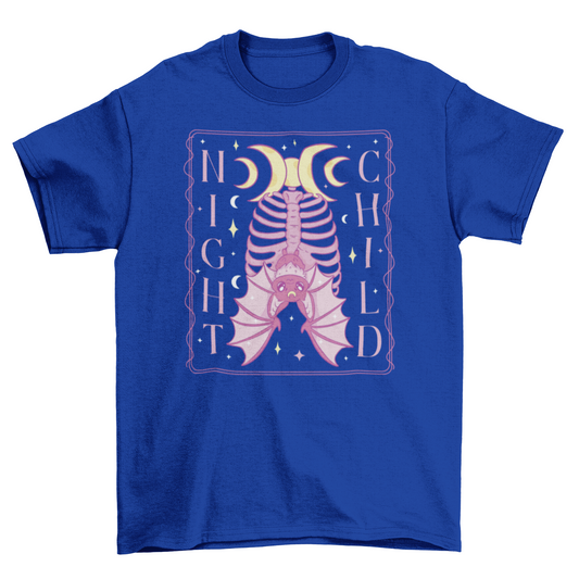 Night child bat witch t-shirt