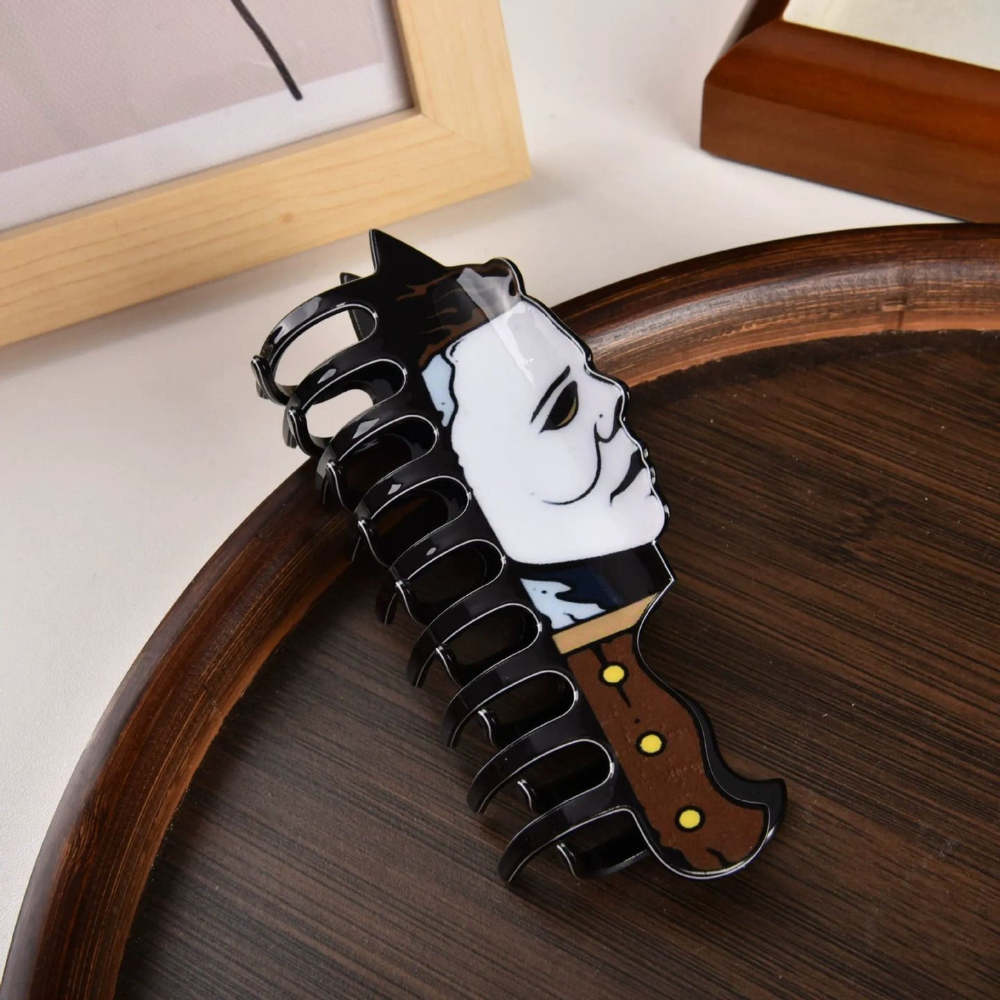 Halloween Clown Ghost Face Hair Clip Back Of The Head Hair Clip Shark Hair Clip Headdress Hairpin Ladies Halloween Gift