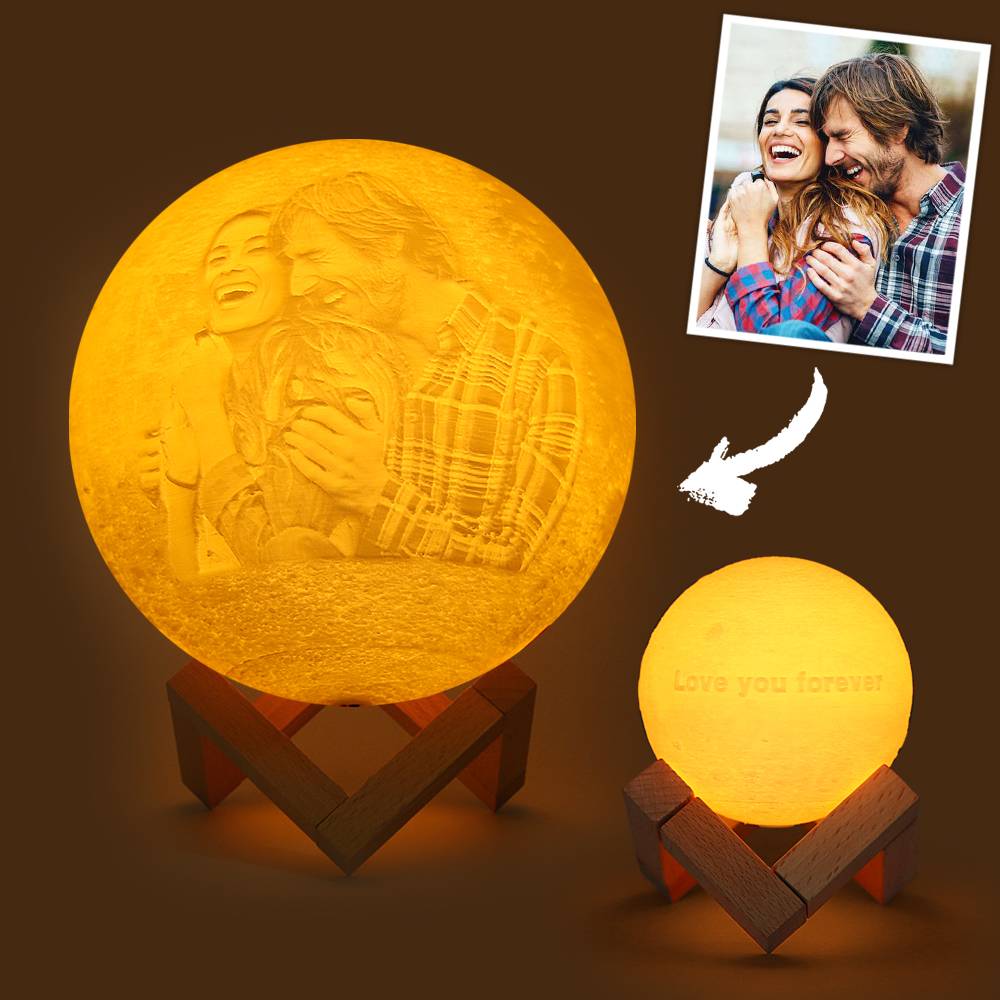 Personalized Luna Moon Lamp - Custom Photo & Text Night Light