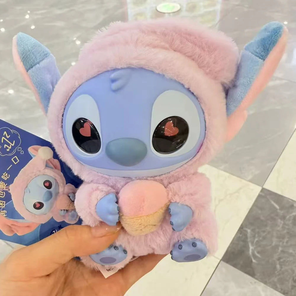 Miniso Stitch Eat Something Before Sleep Disney Blind Box Mystery Bag Vinyl Plush Doll Toys Pendant Surprise The Monsters Gifts