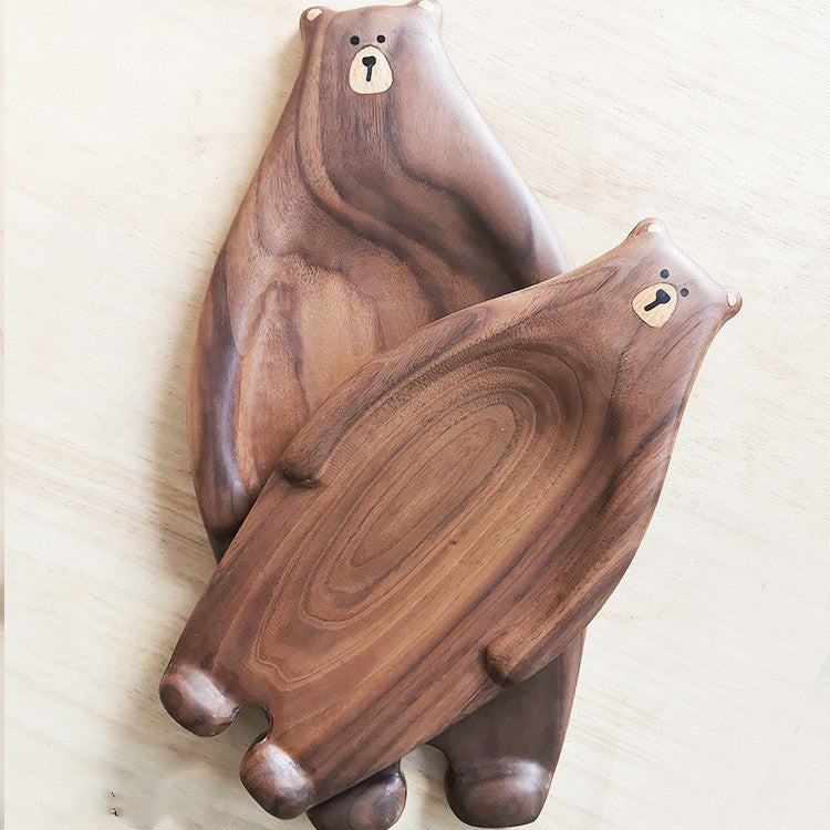 Bear Shaped Durable Bamboo Bread Board Enchanted Mystic Wood Tray For Home Chefs And Gift Givers