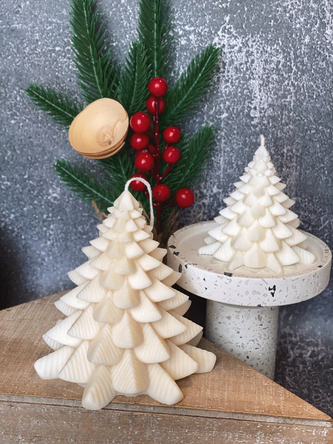 Christmas Fir Tree Candles - Festive Holiday Decor for Your Home