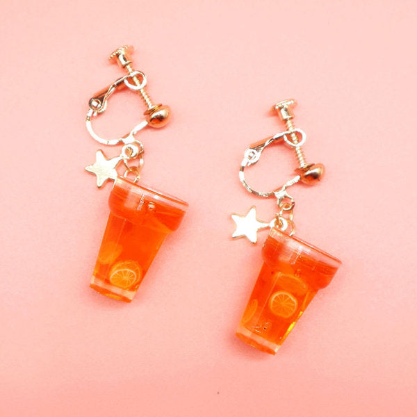 Milk Tea Shape Earrings Lightweight Jewelry for Bubble Tea Lovers Unique Gothic Charm