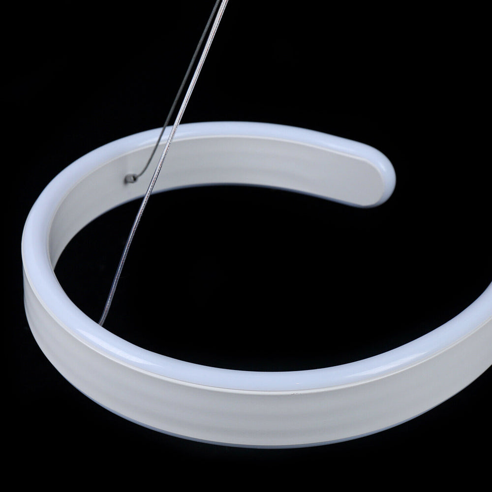 LED Swirl Light Fixture White Acrylic Minimalist Gothic Glow With Flicker Free Bright Illumination For Modern Homes
