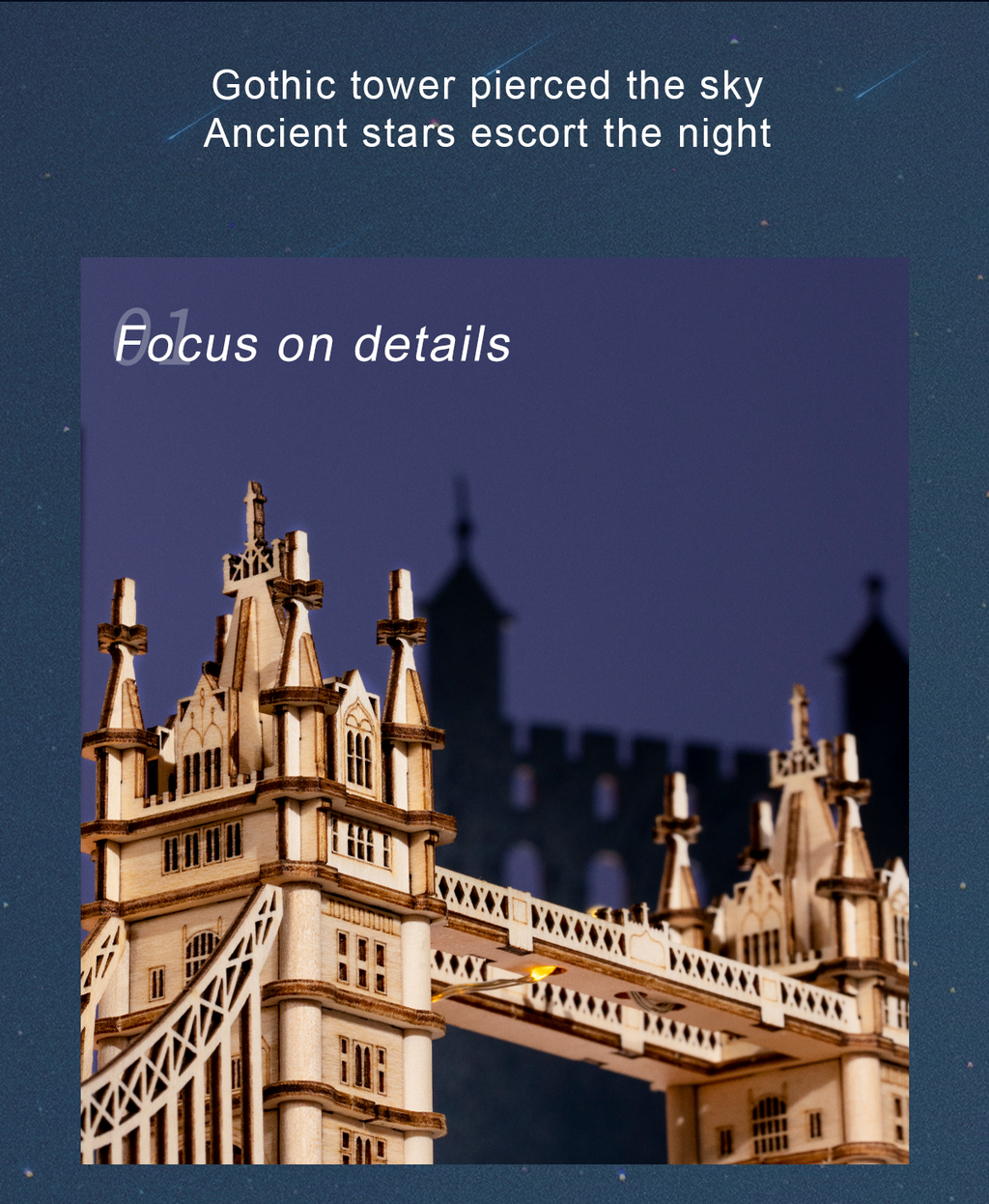 DIY 3D Tower Bridge Big Ben Building Wooden Puzzle