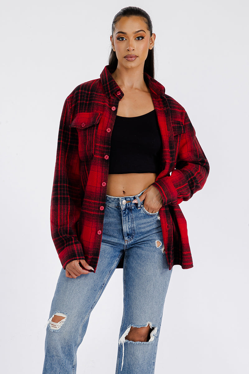 Boyfriend Oversized Soft Flannel Shacket FL504