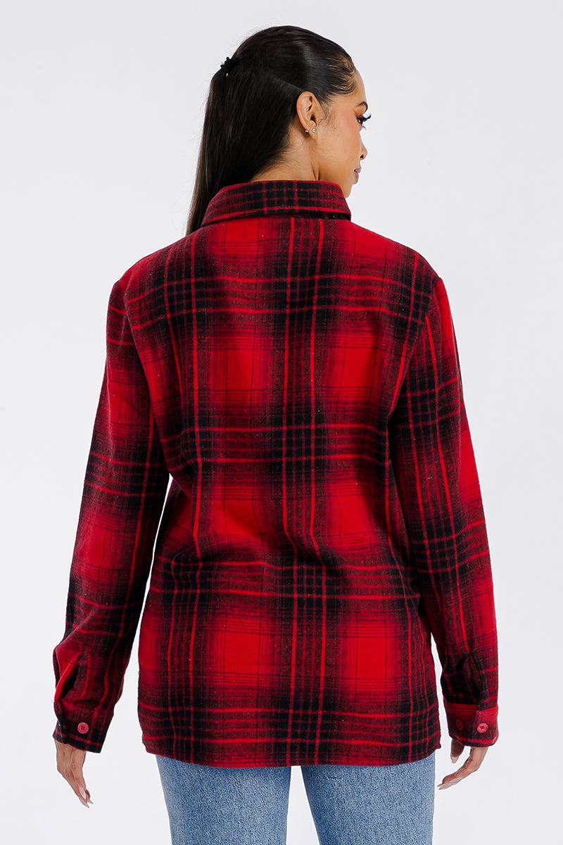 Boyfriend Oversized Soft Flannel Shacket FL504