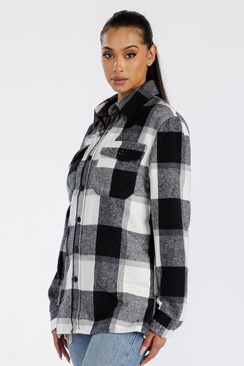 Boyfriend Oversized Soft Flannel Shacket FL501