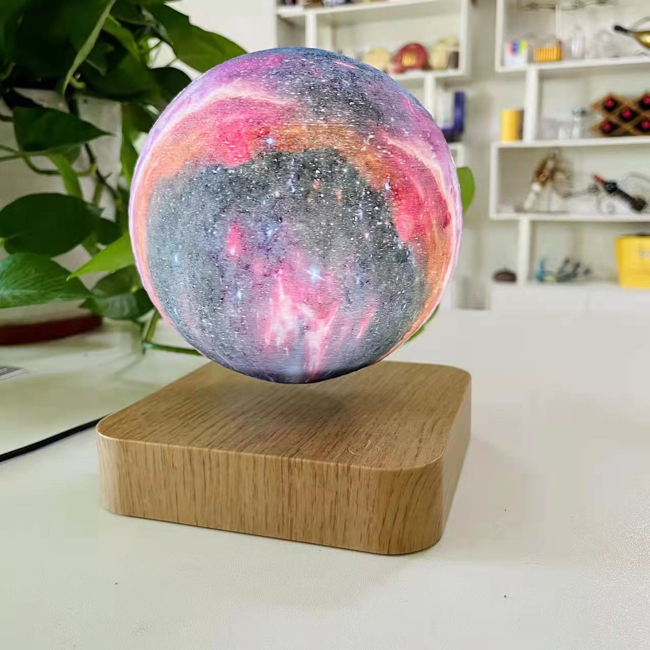 3D Printed Moon Lamp With Magnetic Levitation Touch Control LED Night Light For Bedroom Decor And Gift