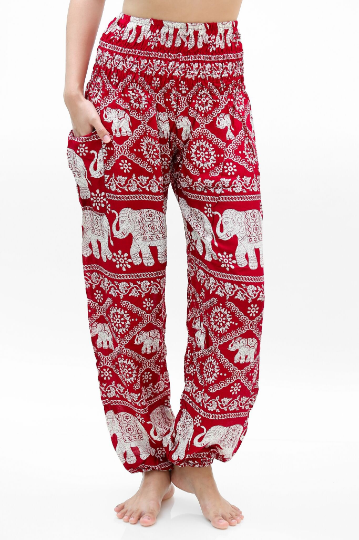 Burgundy Elephant Pants – Soft Chaos Comfort, Witch-Tested Flow