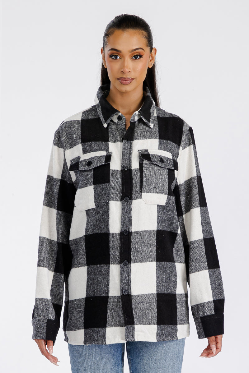 Boyfriend Oversized Soft Flannel Shacket FL503