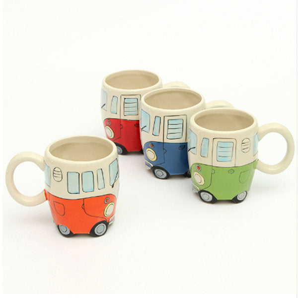 Gothic Enchanting School Bus Shaped Mug Ceramic Gift for Students and Teachers Microwave Safe Dishwasher Safe Colorful