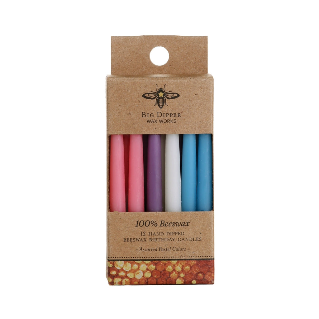 Hex Their Cake – Beeswax Birthday Candles (12-Pack)