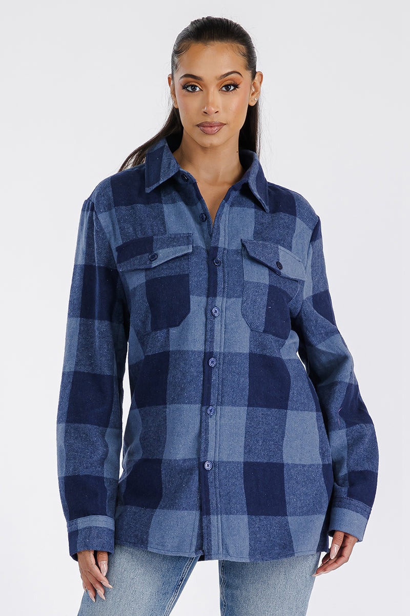 Boyfriend Oversized Soft Flannel Shacket FL503