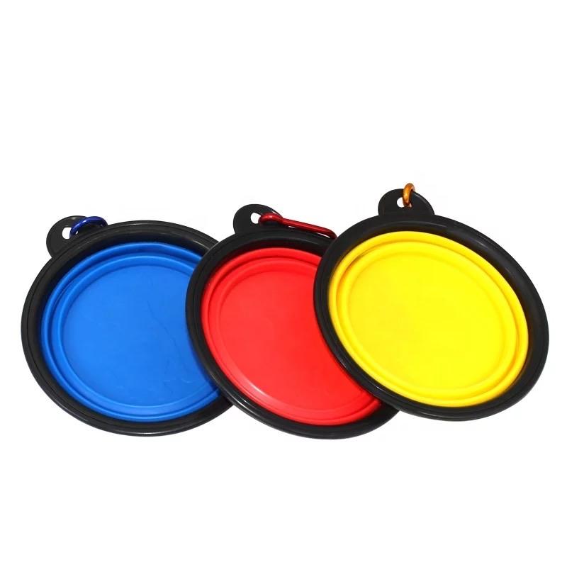 Collapsible Silicone Travel Pet Bowl 1000ml Ultra Portable Durable Midnight Gothic For Dogs And Cats On The Go