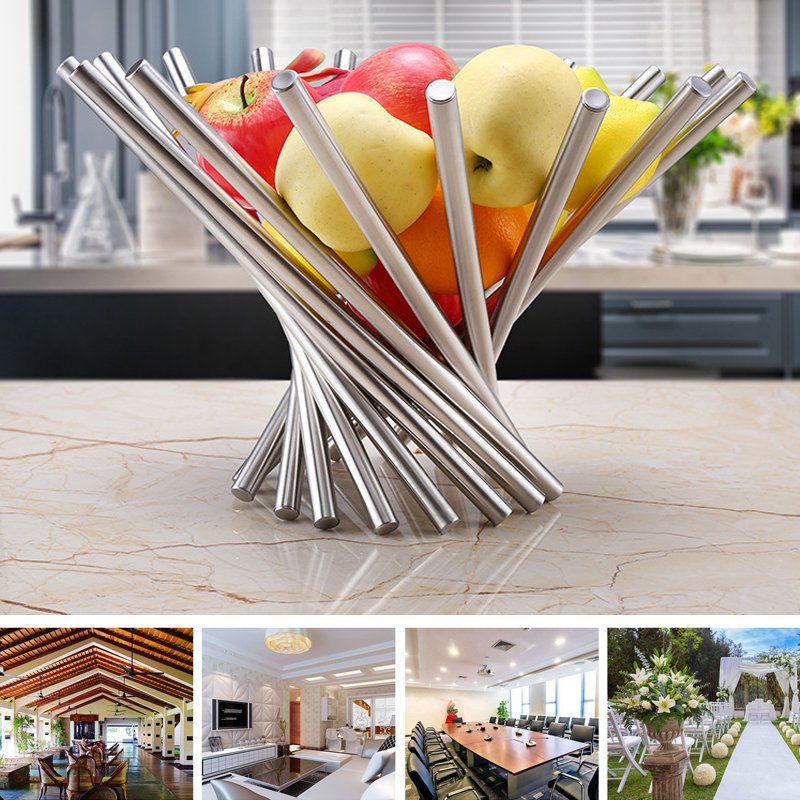Modern Sculpture Stainless Steel Fruit Bowl