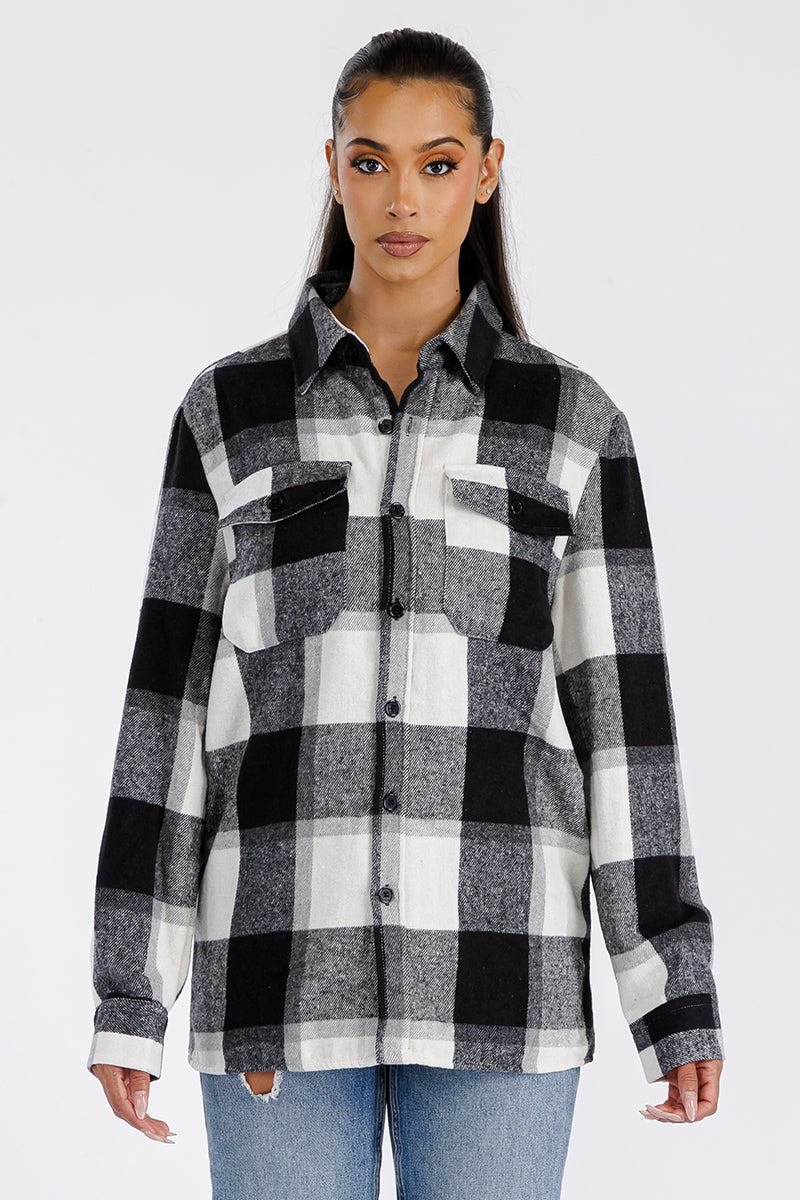 Boyfriend Oversized Soft Flannel Shacket FL501