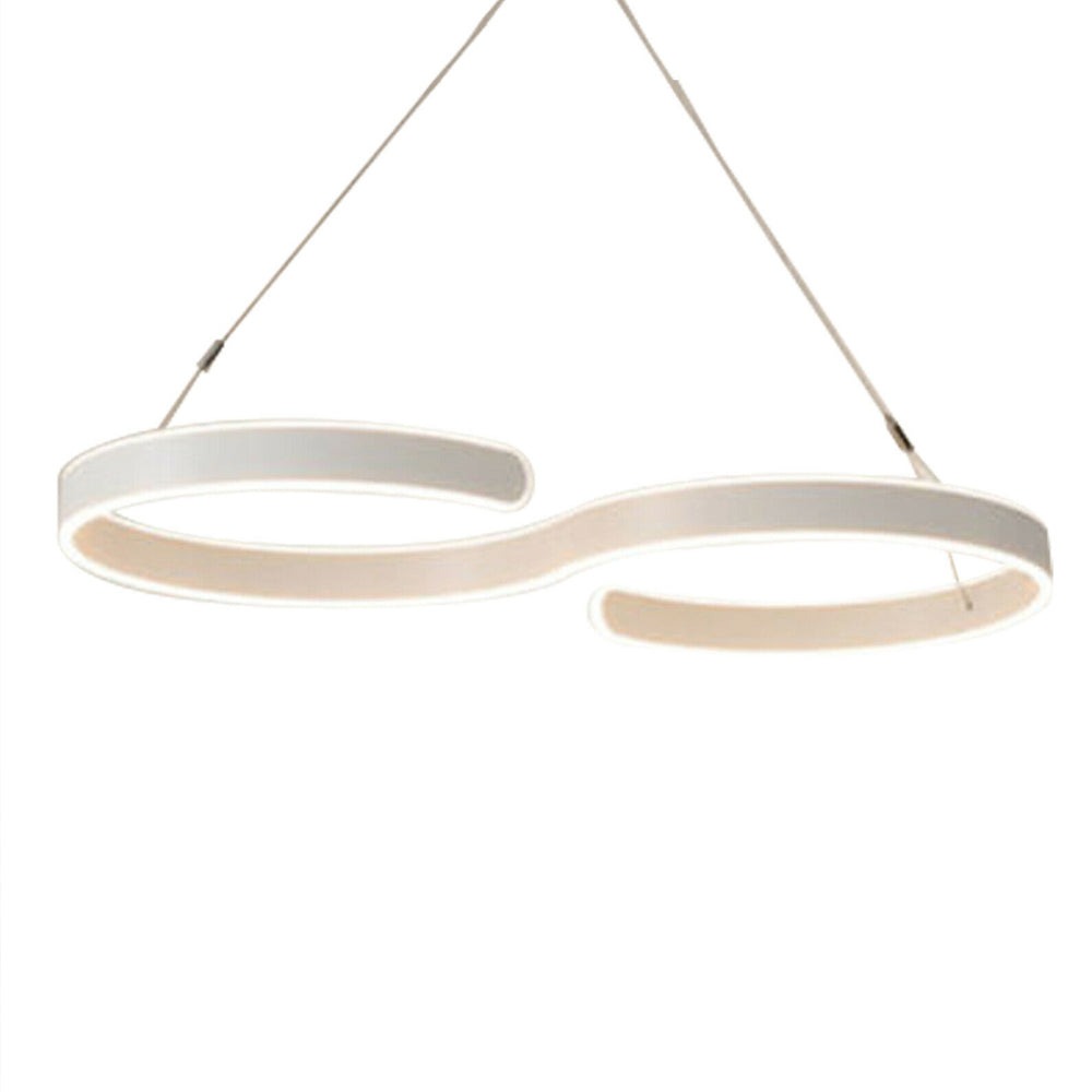 LED Swirl Light Fixture White Acrylic Minimalist Gothic Glow With Flicker Free Bright Illumination For Modern Homes